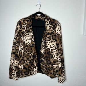 Investment Leopard Animal Print Blouse Size 16